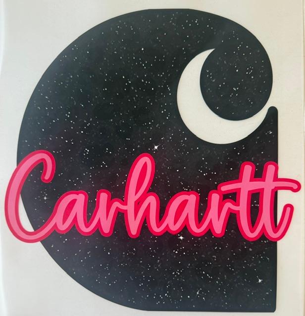 Carhartt - black, pink letters