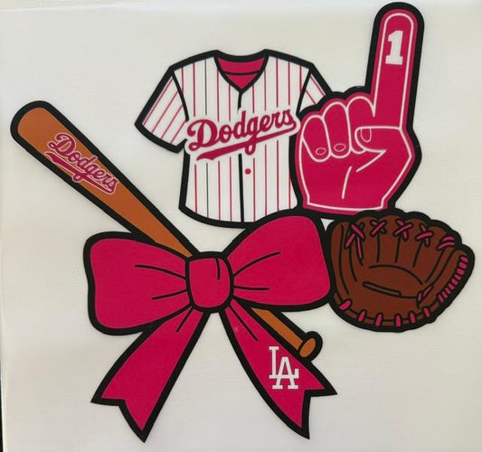 Dodgers-pink uniform,bow