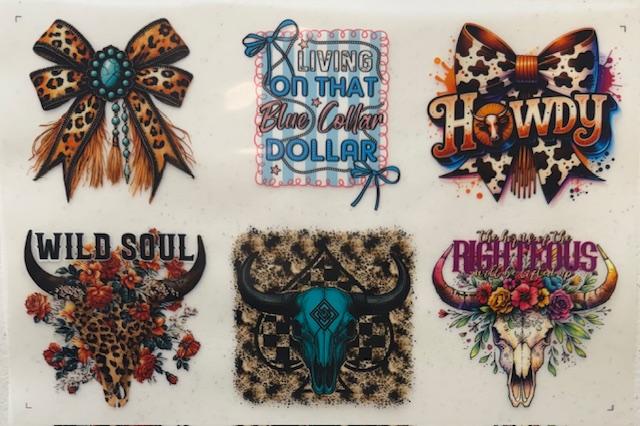 Western-6pc (howdy on upper left