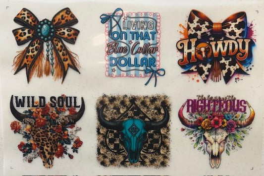 Western-6pc (howdy on upper left