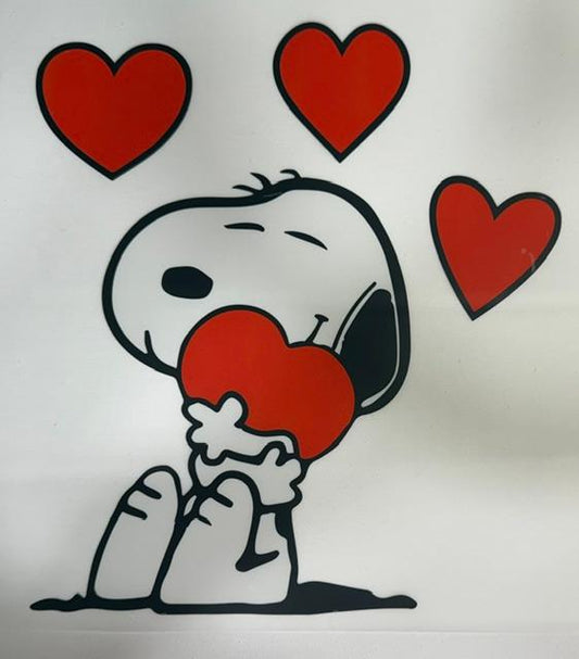 Snoopy - red hearts