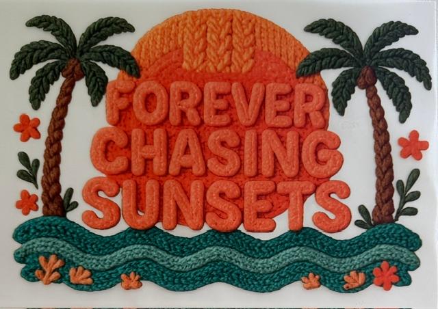 Forever Chasing Sunsets - 2 palm trees