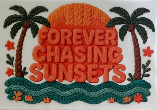 Forever Chasing Sunsets - 2 palm trees
