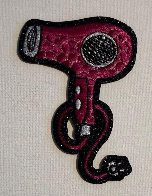 Hairdryer-fuscia-hat patch