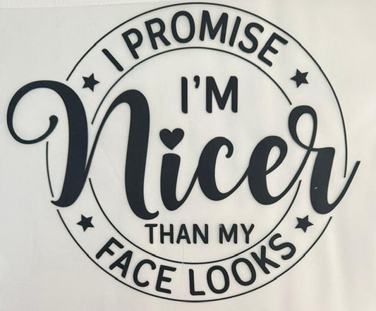 I Promise I'm nicer than my face looks
