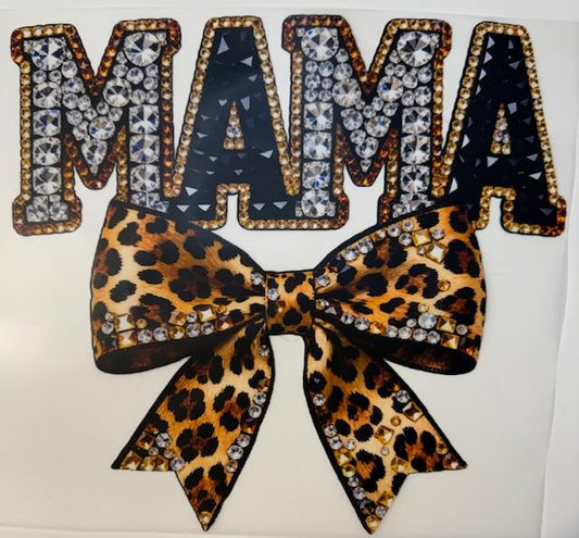 MAMA-bling, cheetah bow, diamond look