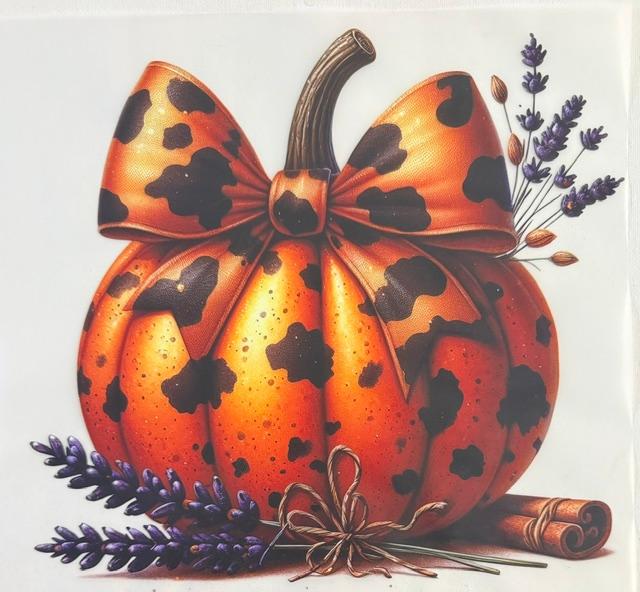 Pumpkin - black cowhide om orange