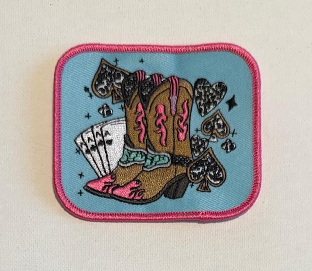 Boots, spades & Hearts hat patch