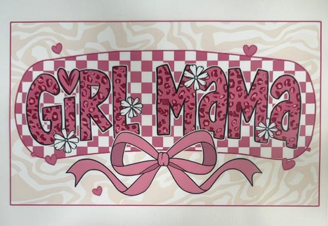 Girl mama - pink, checkered
