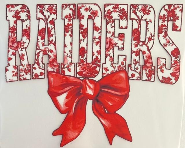 Raiders (red) red bow