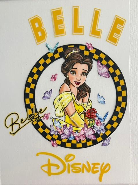 Belle (in checkered circle)
