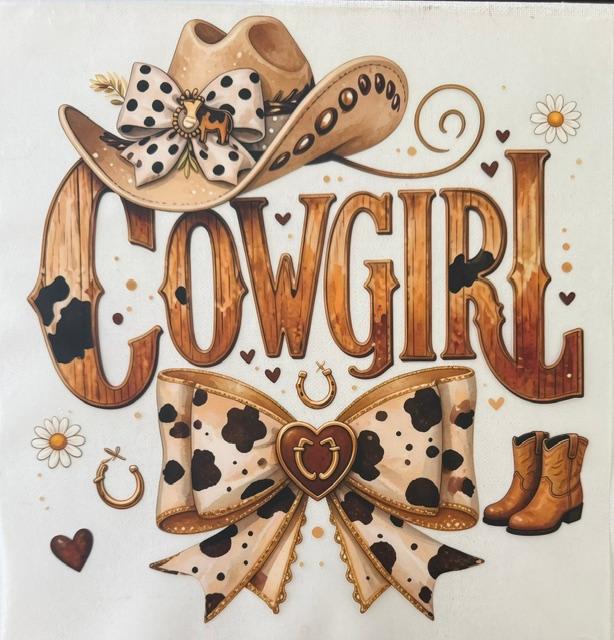 Cowgirl - cowhide bow