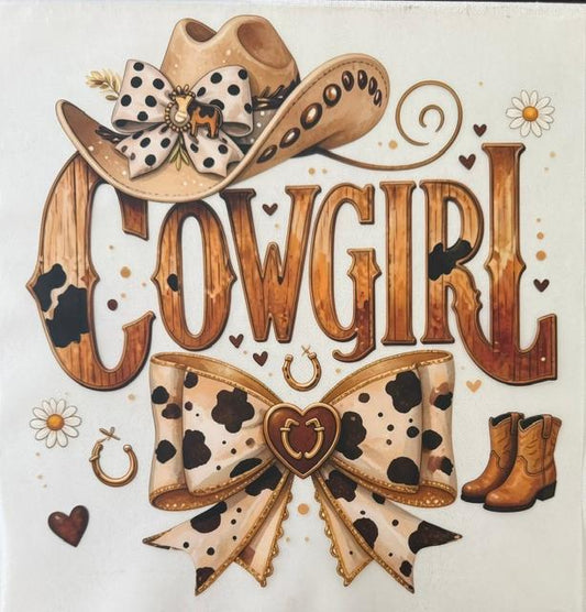 Cowgirl - cowhide bow