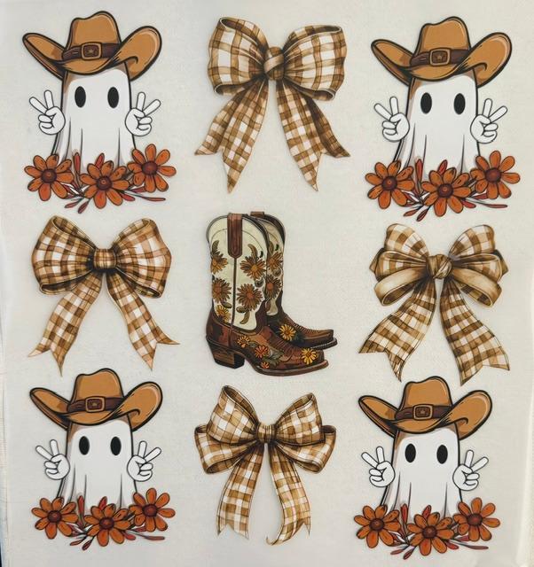 Western Collage - Ghost/boots/bows