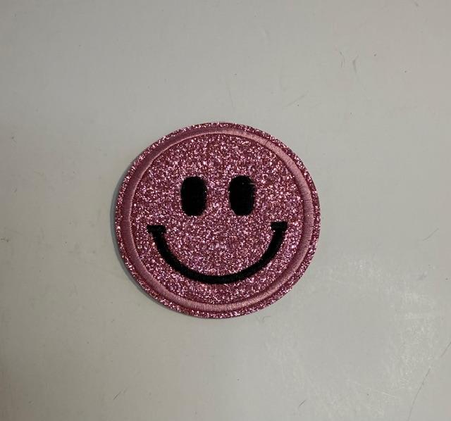 smiley-lt pink hat patch