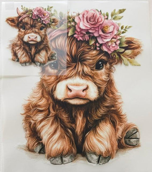 Cow-flowers on head-2pc set