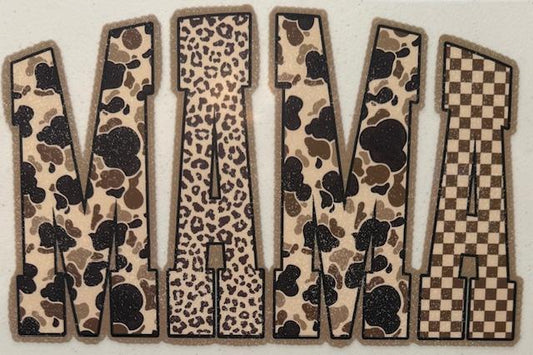Mama -cow, cheetah, checkered