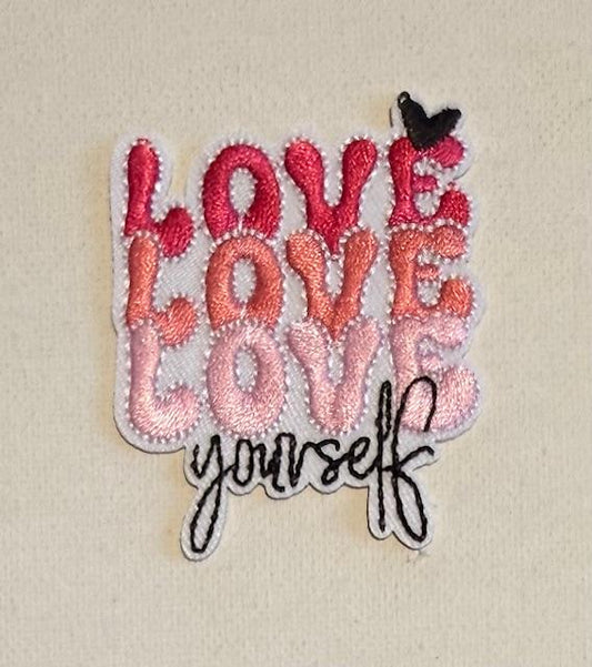 Love Love Love yourself hat patch