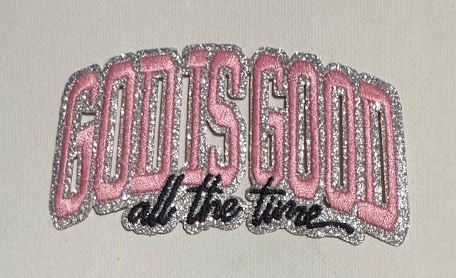 God is Good pink patch