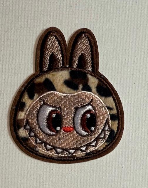 Labubu-cheetah brown head patch