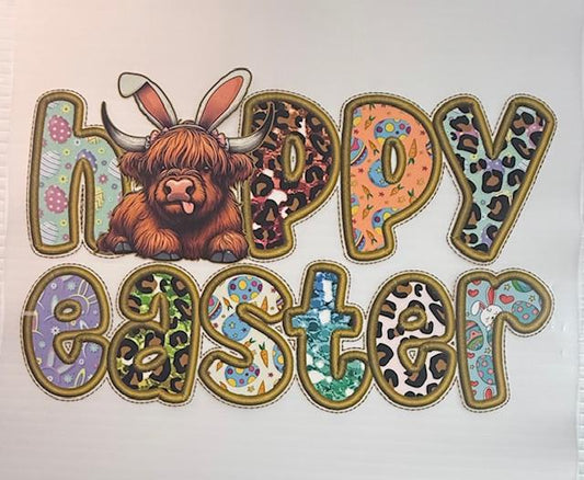 Happy Easter - cow w/ bunny ears