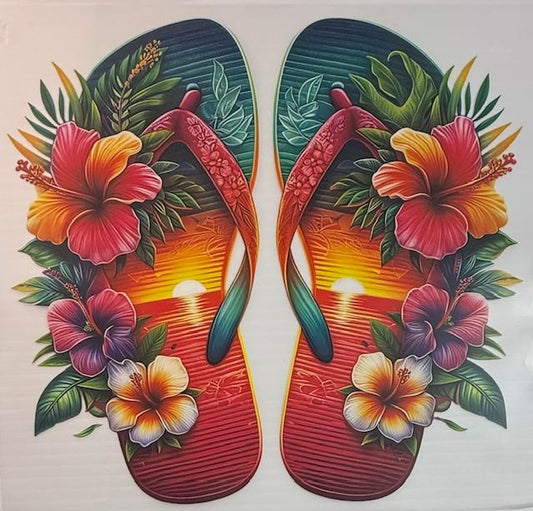 Flip Flops - flowers