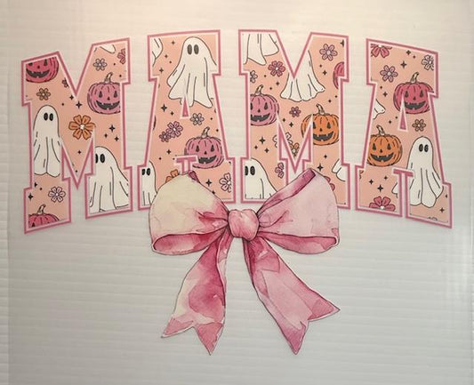 Mama - lt pink bow