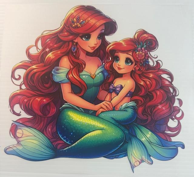 Mermaid holding lil Mermaid