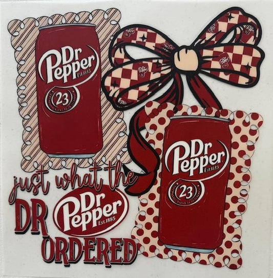 Dr. Pepper - checkered bow