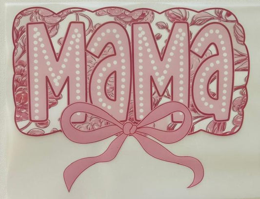 Mama - pink, pink bow