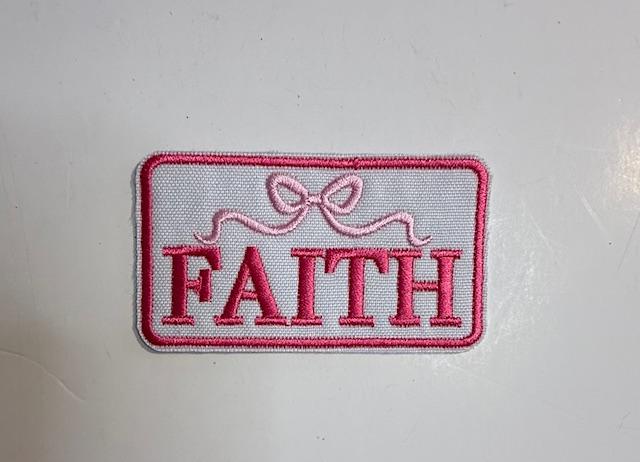 FAITH - pink  hat patch
