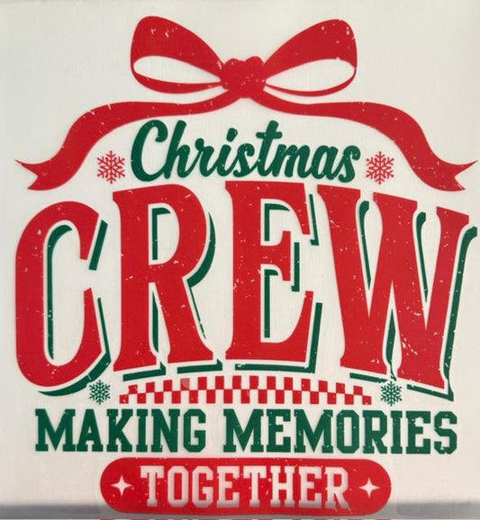 Christmas Crew - Making memories together red bow