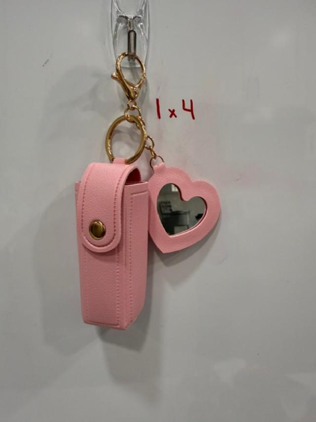 Lipstick Holder key chain with mini mirror