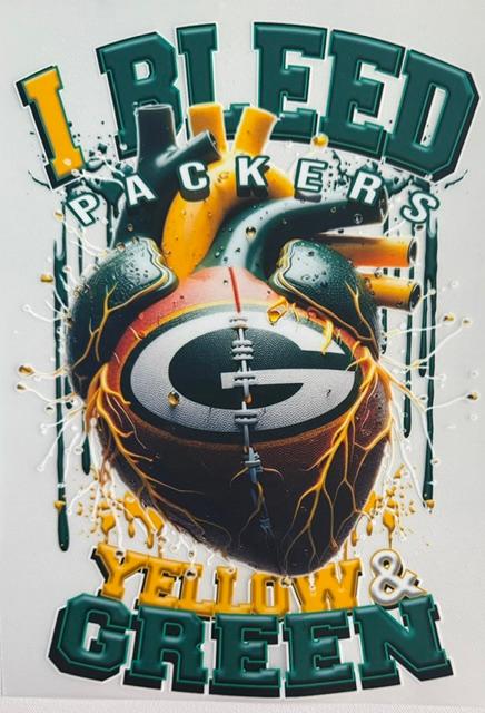 Packers, I bleed Yellow & Green