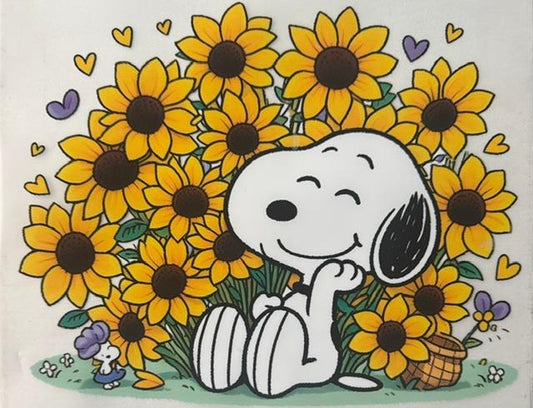 Snoopy - sunflowers