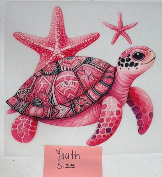 Pink Turtle-youth size