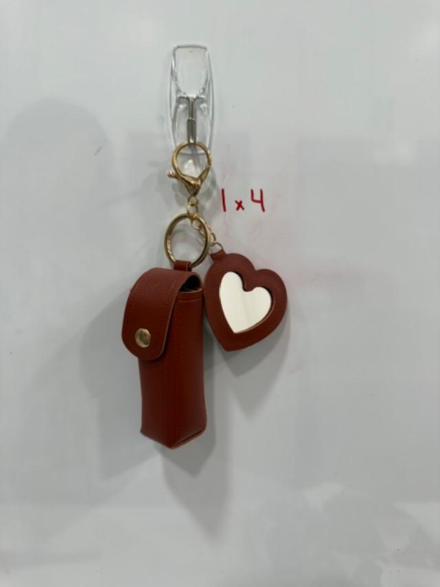 Lipstick Holder key chain with mini mirror