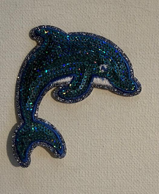 Bling whale hat patch