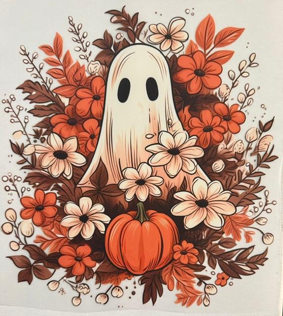 Fall Ghost - orange/white flowers