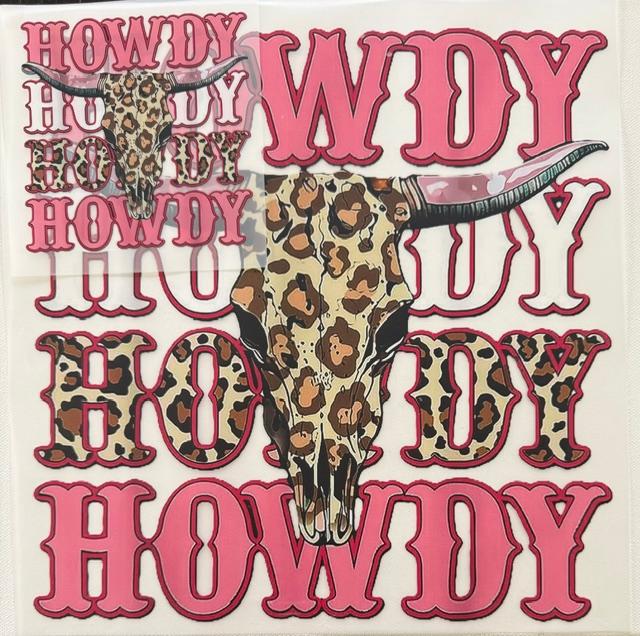 Howdy Howdy Howdy Howdy, skull, cheetah-2pc set