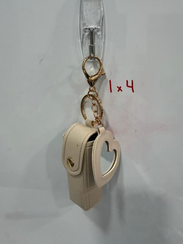 Lipstick Holder key chain with mini mirror