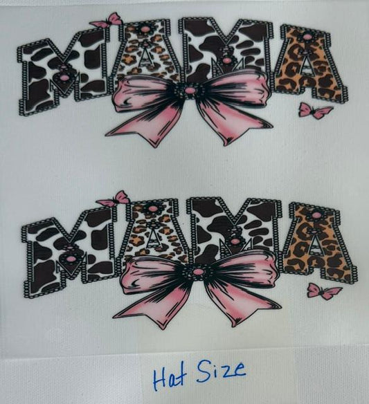 Mama - animal print- hat size