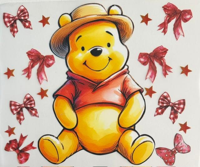 Pooh, red bows