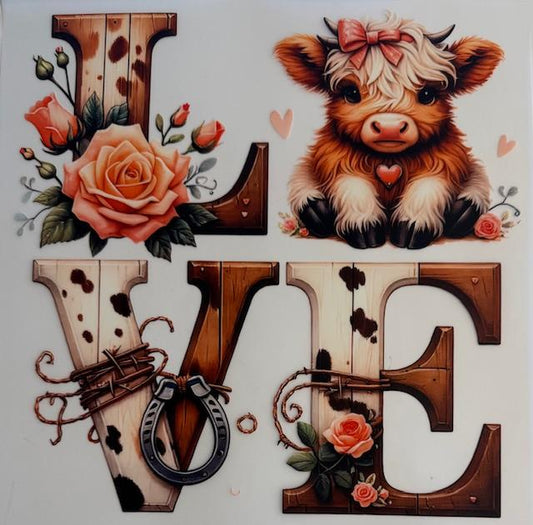 Western LOVE cow