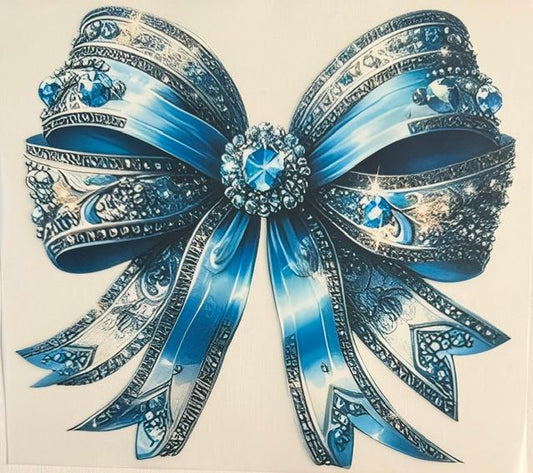 Bow - blue diamonds