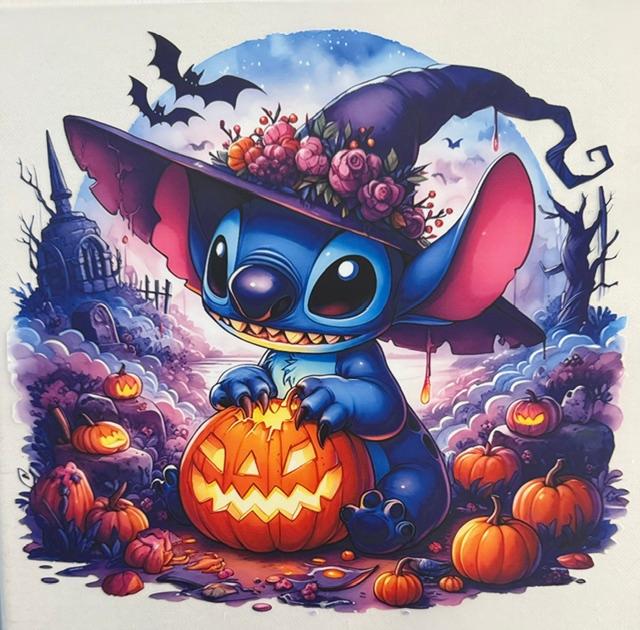 Stitch Halloween - many pumpkins