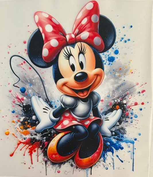 Minnie, multi color paint splash