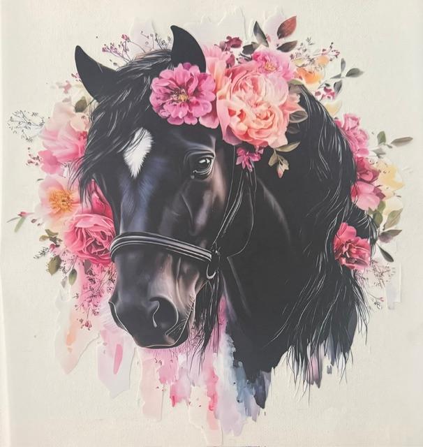 Black Horse pink flowers