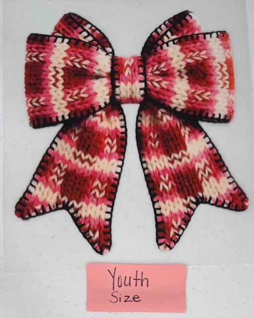 Ywrn Bow, red & White. Youth size