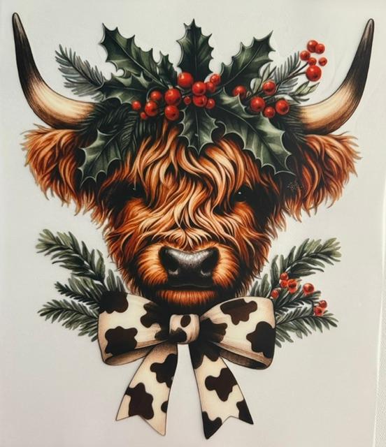 Christmas Cow, cow print bow tie